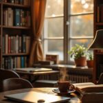 Cozy Study Nook with Coffee Books_ Your Perfect Escape #cozycorner #studyvibes #booklov